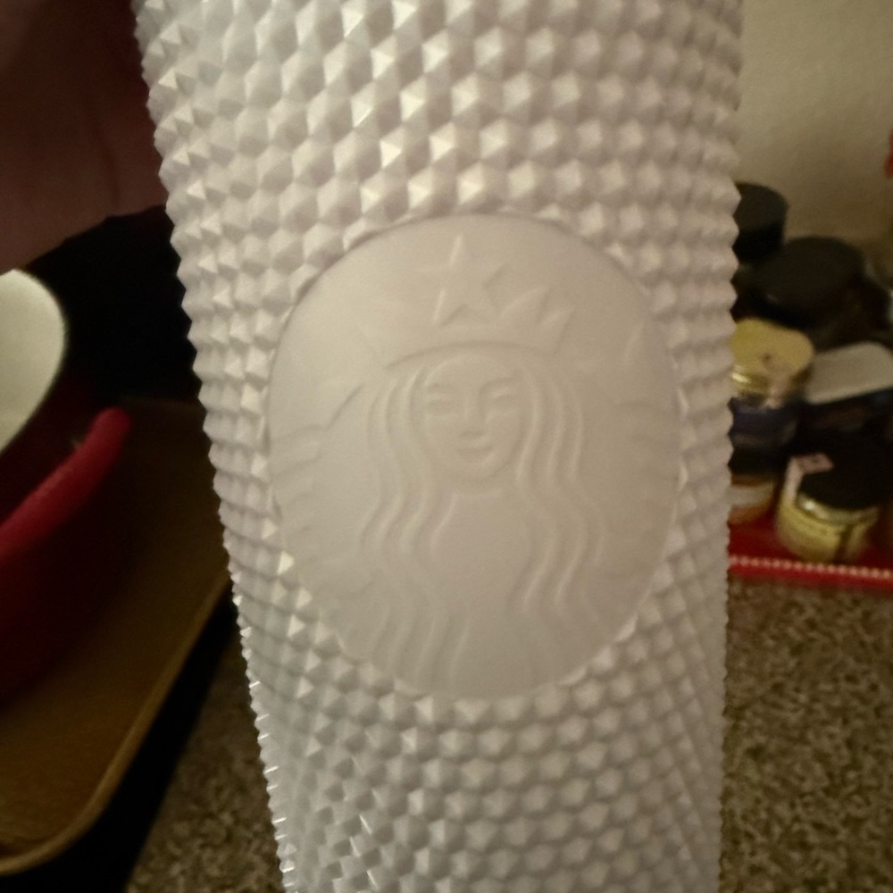 Starbucks White Studded Tumbler 24 ounces.